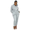 Plus Size Casual Women's Jogger Hoodie Jumpsuits