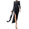 Plus Size Elegant Simple Women's Slit Bodycon Maxi Dresses