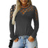 Plus Size Hollowed-out Long Sleeves Women's Sweatshirt