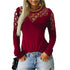 Plus Size Hollowed-out Long Sleeves Women's Sweatshirt
