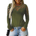 Plus Size Hollowed-out Long Sleeves Women's Sweatshirt