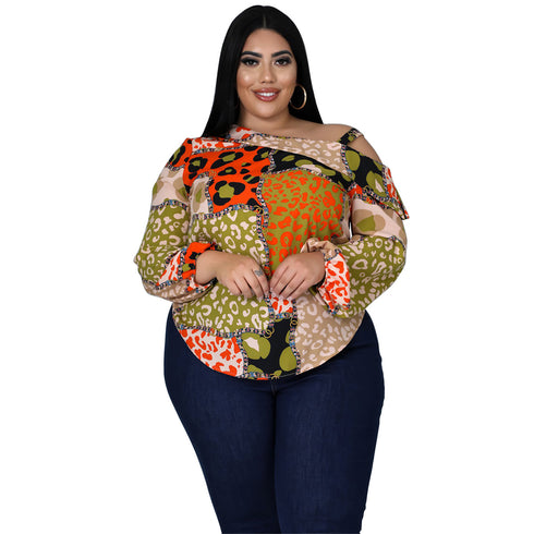 Plus Size Individuality Women's Long Sleeved Sweatshirts