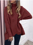 Plus Size Loose High Neck Sweater Women's Tops