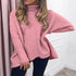 Plus Size Loose High Neck Sweater Women's Tops