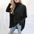 Plus Size Loose High Neck Sweater Women's Tops