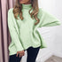 Plus Size Loose High Neck Sweater Women's Tops