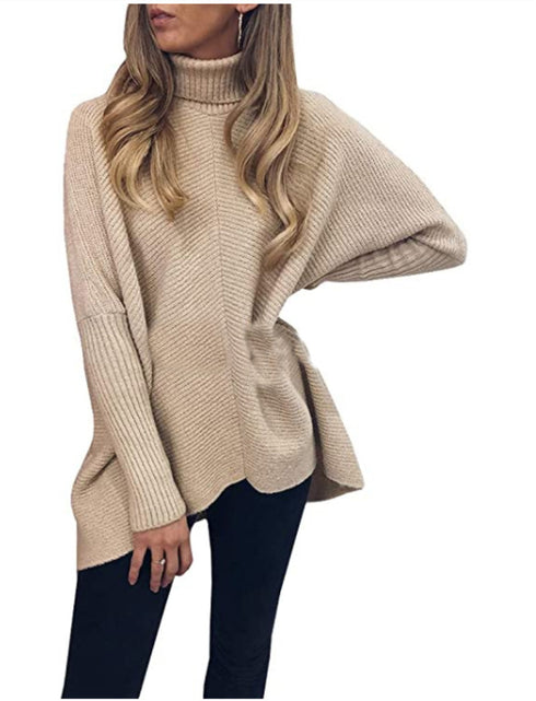 Plus Size Loose High Neck Sweater Women's Tops