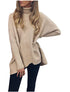Plus Size Loose High Neck Sweater Women's Tops
