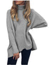 Plus Size Loose High Neck Sweater Women's Tops
