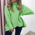 Plus Size Loose High Neck Sweater Women's Tops