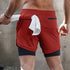Plus Size Men's 2 in 1 Lightweight Workout Athletic Shorts
