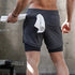Plus Size Men's 2 in 1 Lightweight Workout Athletic Shorts