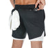 Plus Size Men's 2 in 1 Lightweight Workout Athletic Shorts