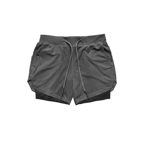 Plus Size Men's 2 in 1 Lightweight Workout Athletic Shorts