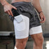 Plus Size Men's 2 in 1 Lightweight Workout Athletic Shorts