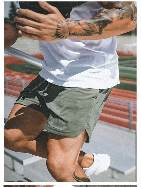 Plus Size Men's 2 in 1 Quick Dry Outdoor Sweat Shorts