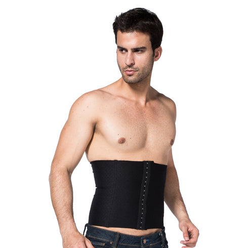 Plus Size Men's Body Shaper 3 Rows Clasp Waist Training