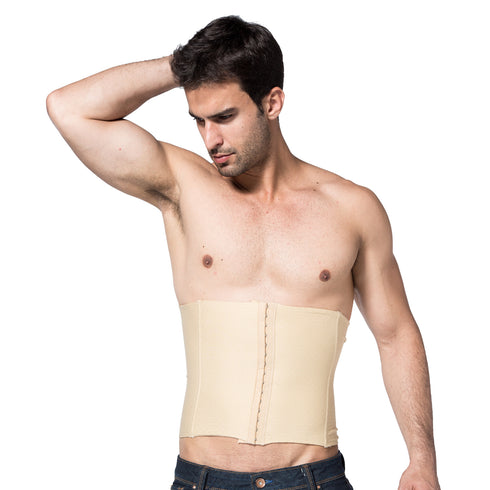Plus Size Men's Body Shaper 3 Rows Clasp Waist Training