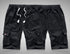 Plus Size Men's Cargo Shorts with Elastic Waistband