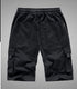 Plus Size Men's Cargo Shorts with Elastic Waistband