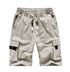 Plus Size Men's Cargo Shorts with Elastic Waistband