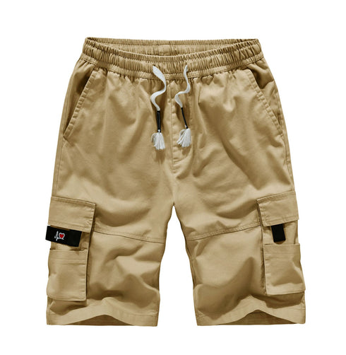 Plus Size Men's Cargo Shorts with Elastic Waistband