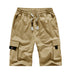 Plus Size Men's Cargo Shorts with Elastic Waistband