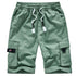 Plus Size Men's Cargo Shorts with Elastic Waistband