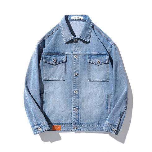 Plus Size Men's Casual Button Down Denim Jackets