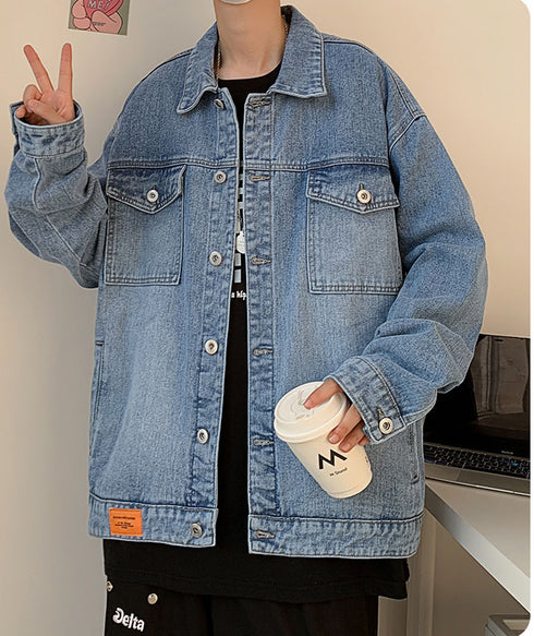 Plus Size Men's Casual Button Down Denim Jackets