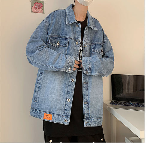 Plus Size Men's Casual Button Down Denim Jackets