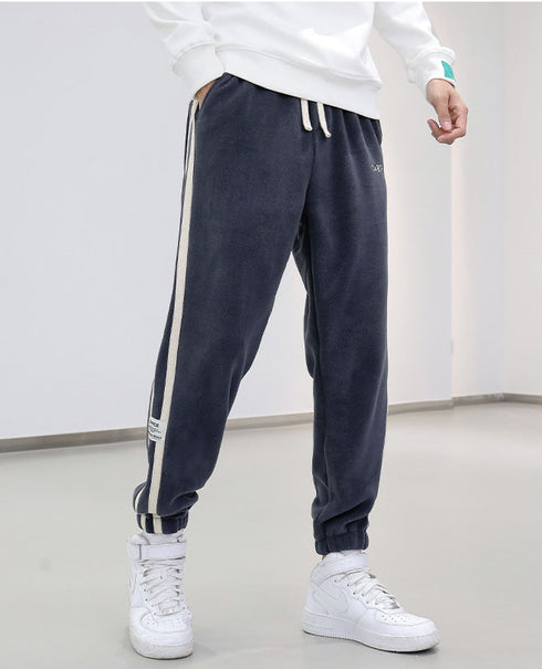 Plus Size Men's Casual Drawstring Fleece Joggers Sports Pants