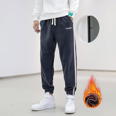 Plus Size Men's Casual Drawstring Fleece Joggers Sports Pants