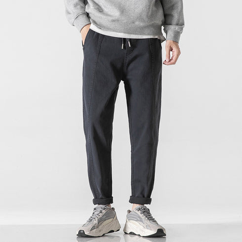 Plus Size Men's Casual Fleece-Lined Harem Joggers