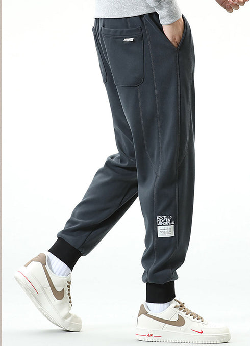 Plus Size Men's Casual Fleece Gym Workout Running Joggers