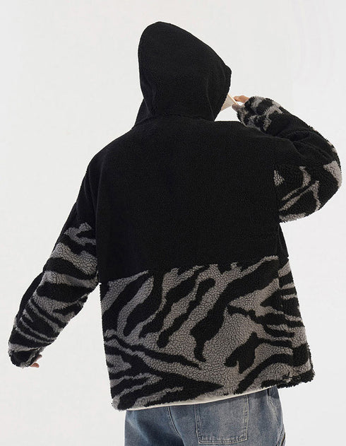 Plus Size Men's Fleece Zipper Jacket Warm Winter Coat