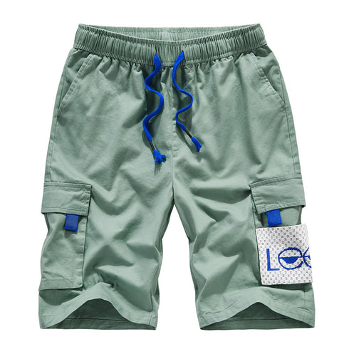 Plus Size Men's Printed Straight Leg Cargo Shorts