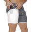 Plus Size Men's Quick Dry 2 in 1 Fit Workout Mesh Shorts