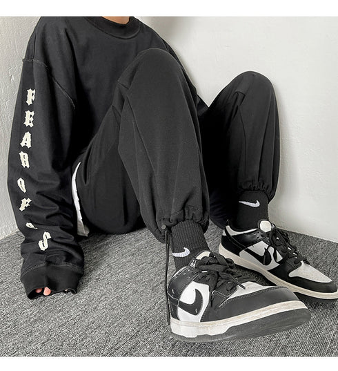 Plus Size Men's Straight Leg Loose-Fit Workout Jogger