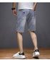 Plus Size Mid Waist Distressed Men's Jean Denim Shorts