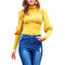 Plus Size Pullover Pure Color Turtleneck Women's Tunics