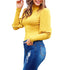 Plus Size Pullover Pure Color Turtleneck Women's Tunics