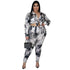Plus Size Simple Women's Tops Pant Two Piece Outfits
