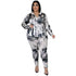 Plus Size Simple Women's Tops Pant Two Piece Outfits
