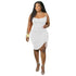 Plus Size Stylish Fit Women's Sleeveless Strappy Dress