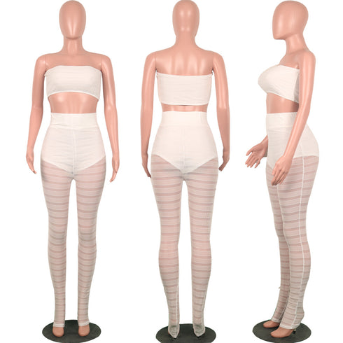 Plus Size Stylish Sexy Lace Women's 3 Piece Lounge Set