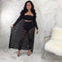 Plus Size Stylish Sexy Lace Women's 3 Piece Lounge Set