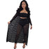Plus Size Stylish Sexy Lace Women's 3 Piece Lounge Set