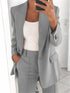 Plus Size Suit Jacket Women's Lapel Coat Outwear