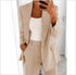 Plus Size Suit Jacket Women's Lapel Coat Outwear